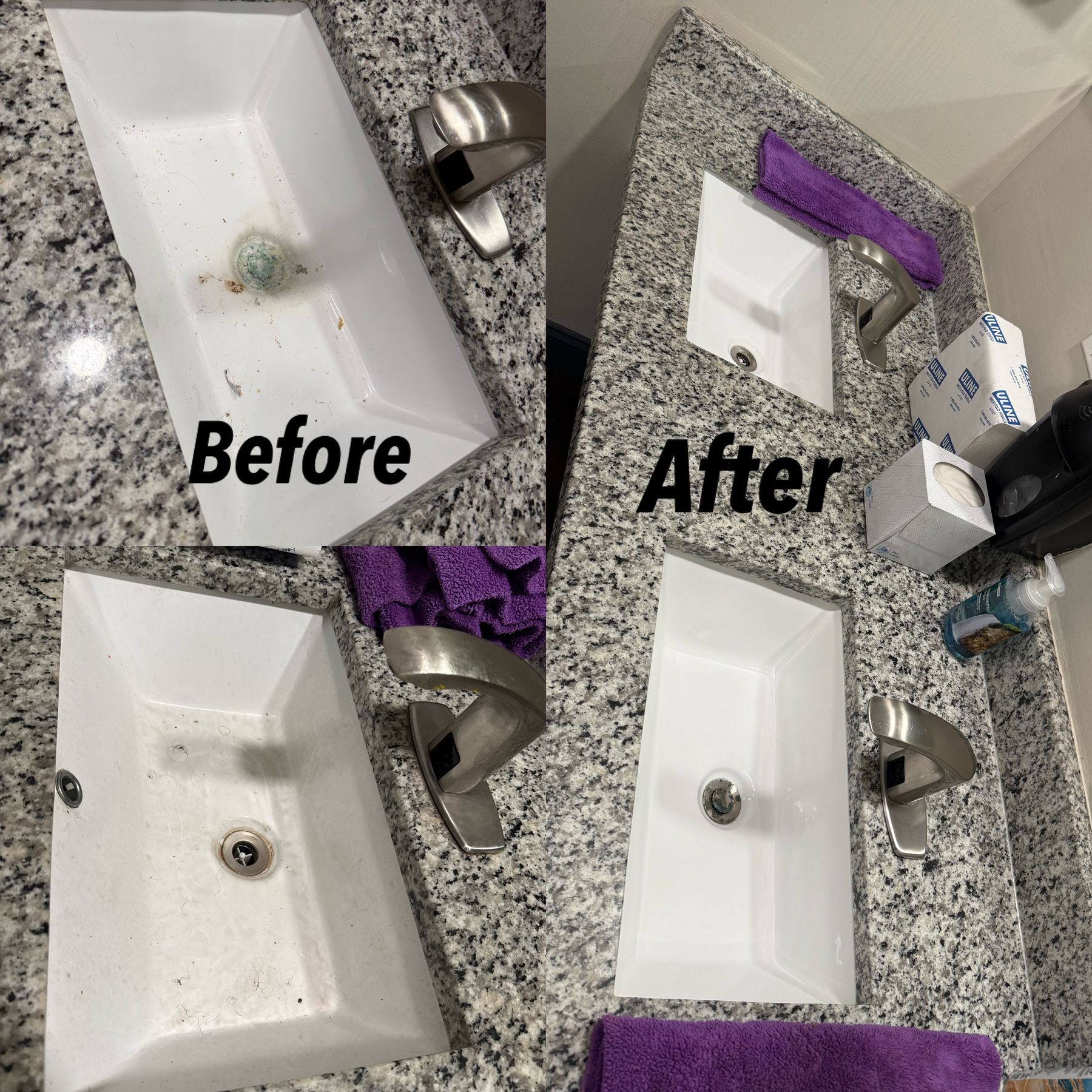 Granite vanity & undermount sink detail